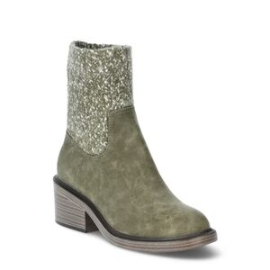 Portland Boot Company Women's Cozy Sweater Knit Bootie Olive